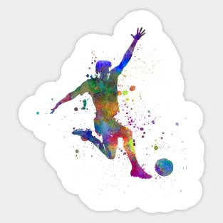 Soccer player in watercolor Sticker